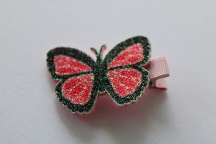 Girls hairclip pink and black